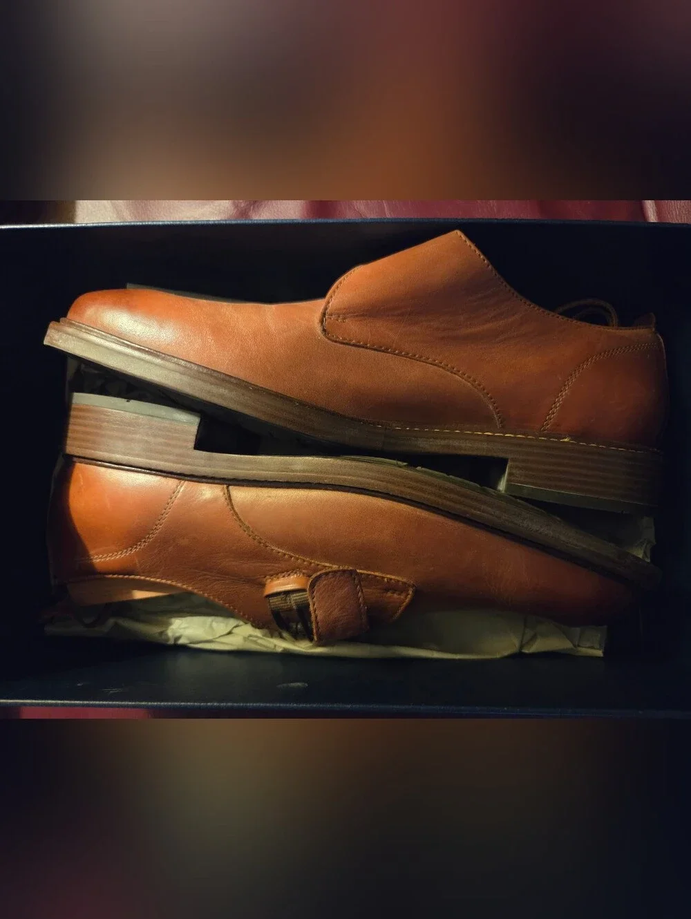 Cole Haan Kennedy Single Monk II Mens 10.5 Woodbury Color Used Shoes Designer